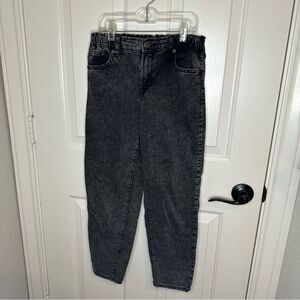 Gap Kids Black Washed Barrel Jean Sz 12 Back To School Skater Grunge Minimalist